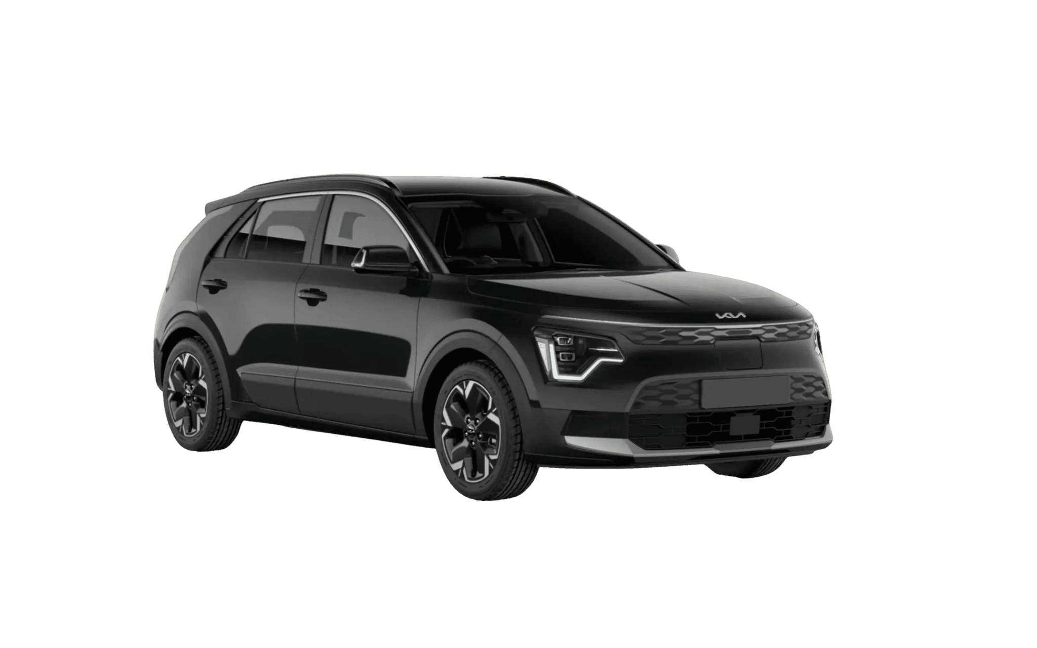 Black Kia Niro EV in professional setting